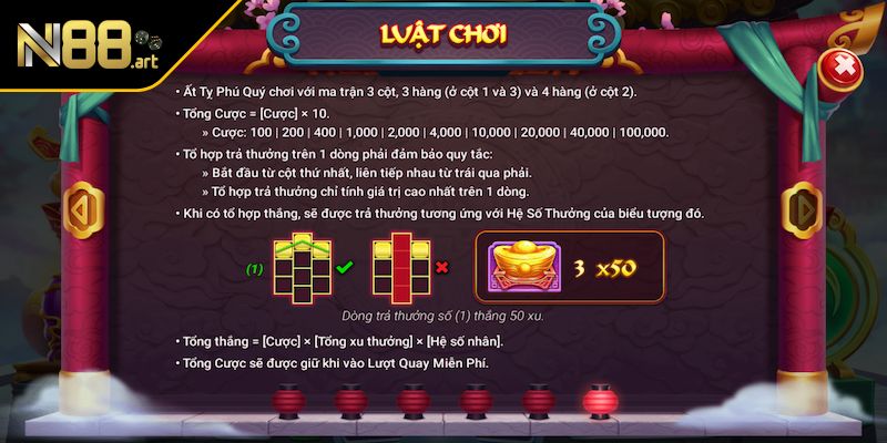 Cách chơi game Ất Tỵ Phú Quý cơ bản
