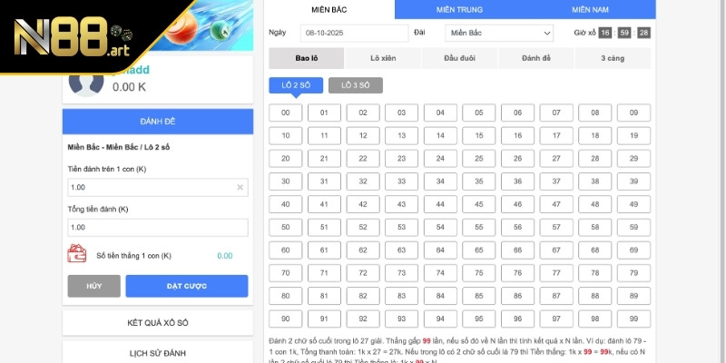 Dắt túi một vài mẹo đánh lô đề N88 ăn tiền lớn