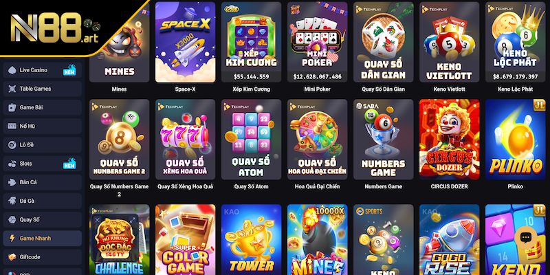 Ưu điểm nổi bật của game nhanh N88